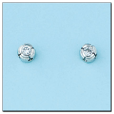 PENDIENTES ORO BLANCO 18KL DIAMANTES