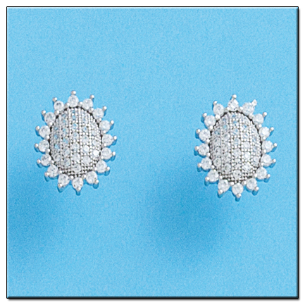 PENDIENTES ORO BLANCO 18KL DIAMANTES