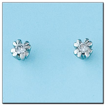 PENDIENTES ORO BLANCO 18KL DIAMANTES