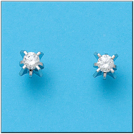 PENDIENTES ORO BLANCO 18KL DIAMANTES