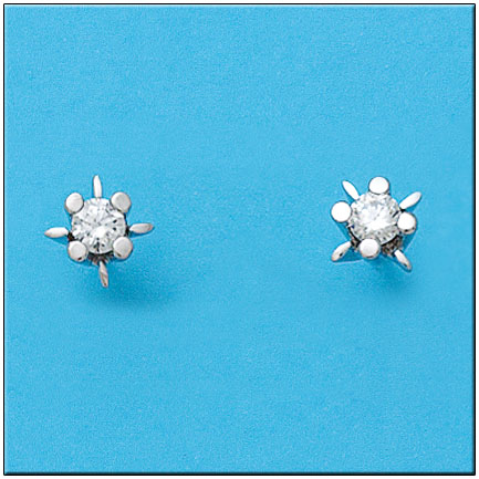 PENDIENTES ORO BLANCO 18KL DIAMANTES