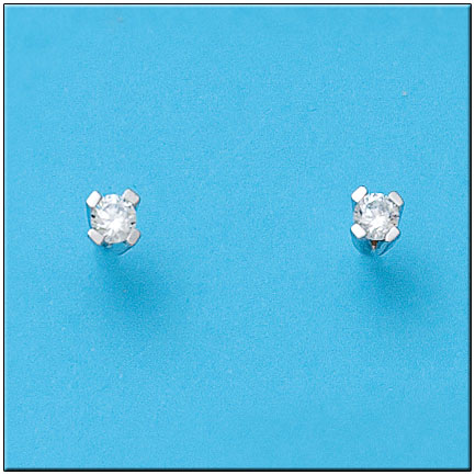 PENDIENTES ORO BLANCO 18KL DIAMANTES