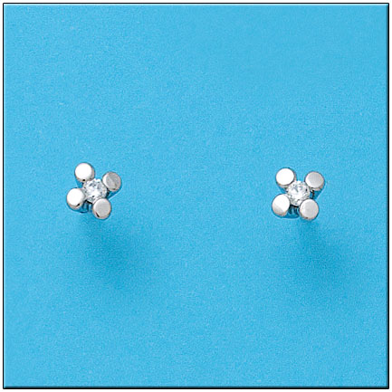 PENDIENTES ORO BLANCO 18KL DIAMANTES