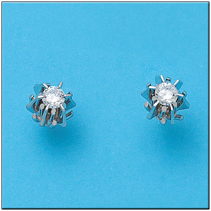 PENDIENTES ORO BLANCO 18KL DIAMANTES