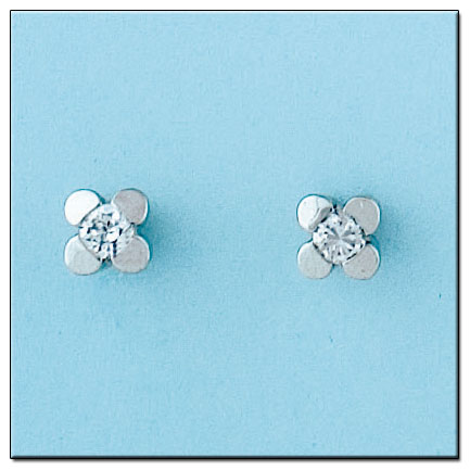 PENDIENTES ORO BLANCO 18KL DIAMANTES