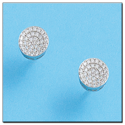 PENDIENTES ORO BLANCO 18KL DIAMANTES