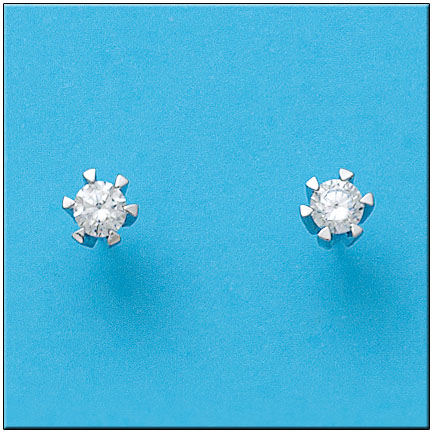 PENDIENTES ORO BLANCO 18KL DIAMANTES