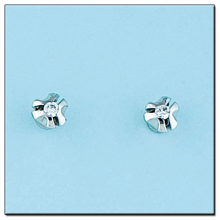 PENDIENTES ORO BLANCO 18KL DIAMANTES