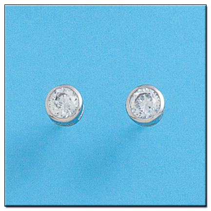 PENDIENTES ORO BLANCO 18KL DIAMANTES