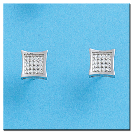 PENDIENTES ORO BLANCO 18KL DIAMANTES