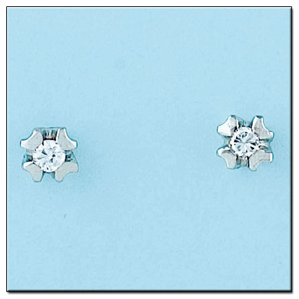 PENDIENTES ORO BLANCO 18KL DIAMANTES