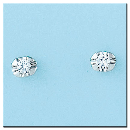 PENDIENTES ORO BLANCO 18KL DIAMANTES