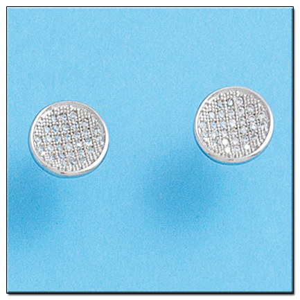 PENDIENTES ORO BLANCO 18KL DIAMANTES