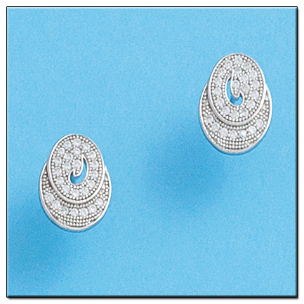 PENDIENTES ORO BLANCO 18KL DIAMANTES