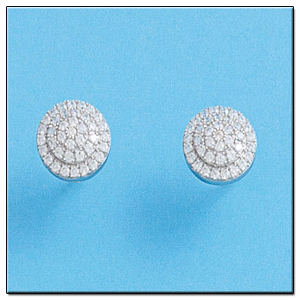 PENDIENTES ORO BLANCO 18KL DIAMANTES