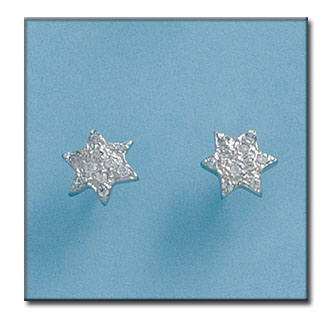 PENDIENTES ORO BLANCO 18KL ESTRELLAS