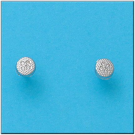 PENDIENTES ORO BLANCO 18KL REDONDOS