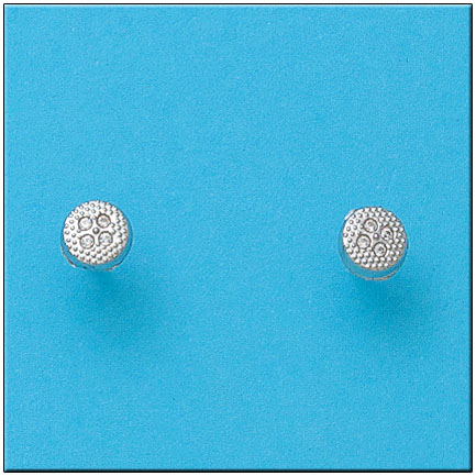 PENDIENTES ORO BLANCO 18KL REDONDOS