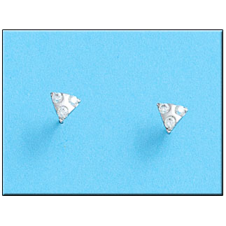 PENDIENTES ORO BLANCO 18KL TRIANGULARES