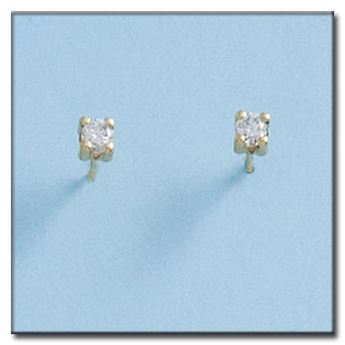 PENDIENTES ORO DE 18KL CIRCONITAS 3X3 