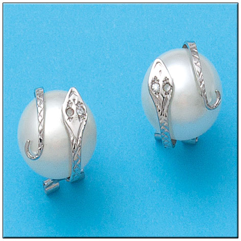 PENDIENTES PERLAS ORO BLANCO 18KL