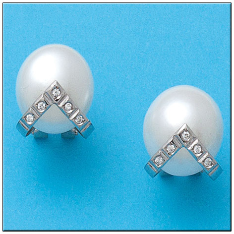 PENDIENTES PERLAS ORO BLANCO 18KL 