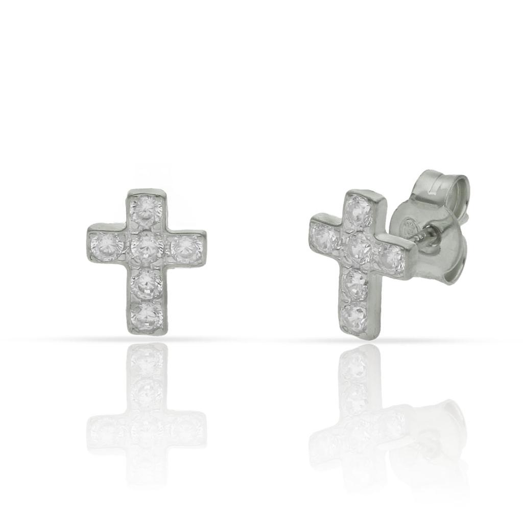 PENDIENTES PLATA 925MM TREBOL CIRCONITAS - 6.50MM (copia)