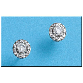 PENDIENTES REDONDO CIRCONITAS PLATA 925MM