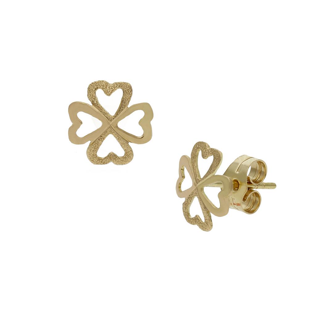 PENDIENTES TREBOL ORO 18KL - 8.50MM