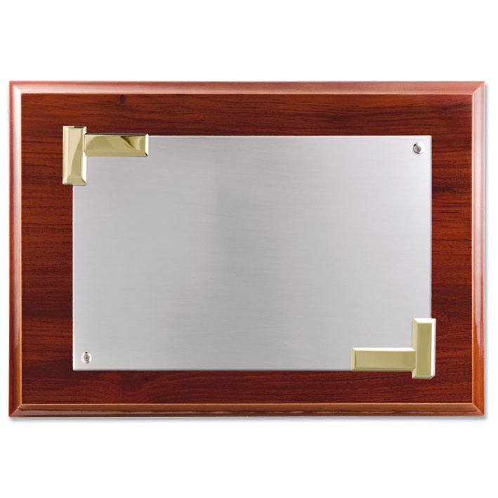 PLACA HOMENAJE METAL PLATEADO - AGOTADO