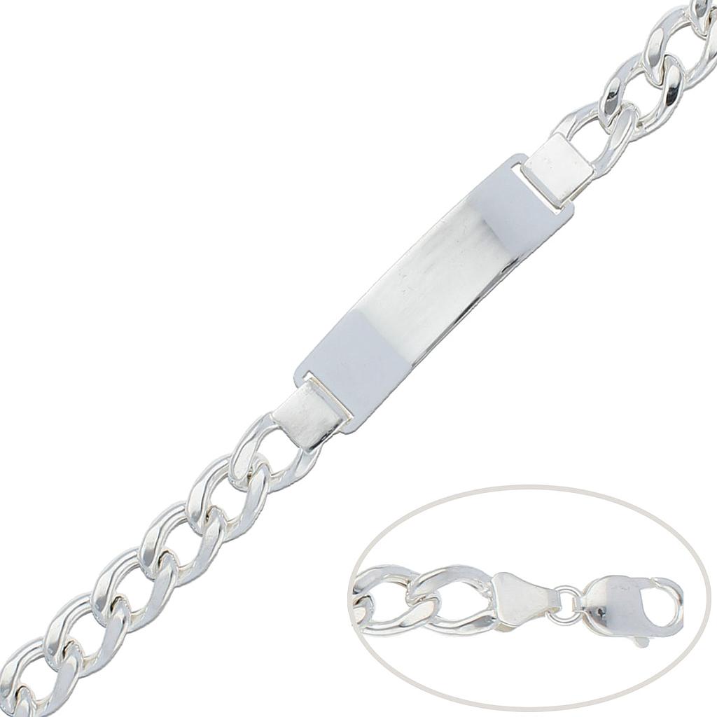 PULSERA BARBADA PLATA 925MM - 10MM