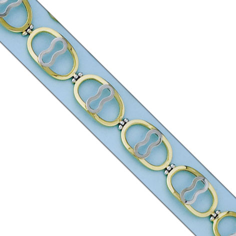 PULSERA BICOLOR ORO 18KL
