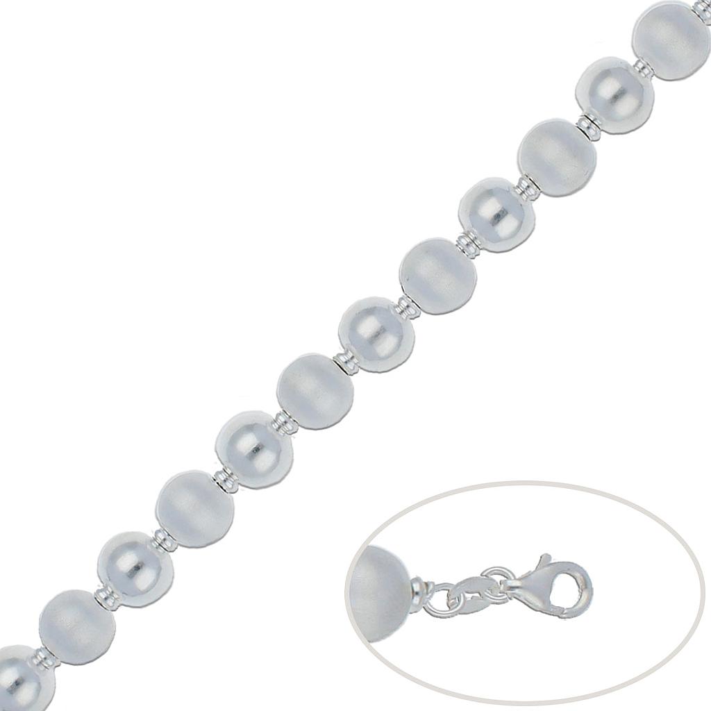 PULSERA BOLAS PLATA 925MM - 10MM