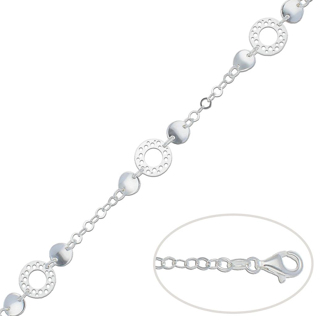 PULSERA CIRCULOS PLATA 925MM