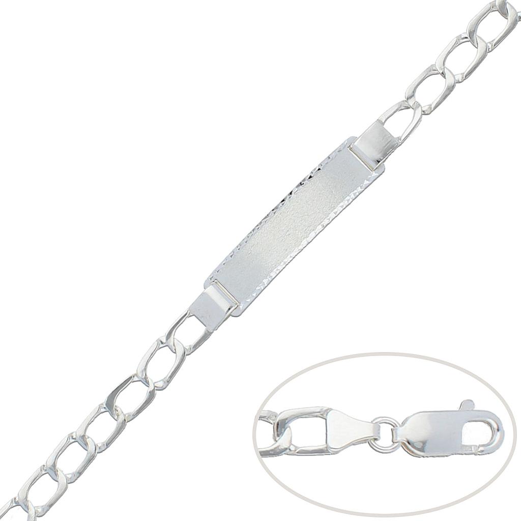 PULSERA CON PLACA PLATA 925MM - 6.50MM