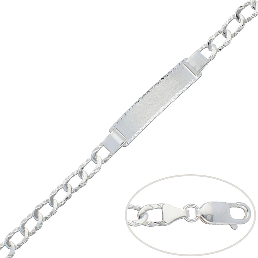 PULSERA CON PLACA PLATA 925MM - 6.50MM