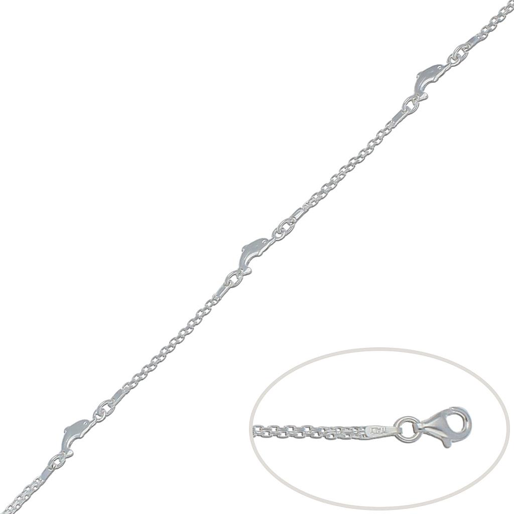 PULSERA DELFINES PLATA 925MM