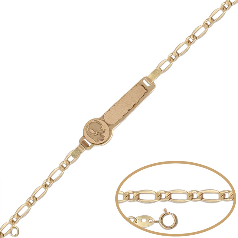 PULSERA ELEFANTE ORO 18KL - 13CM