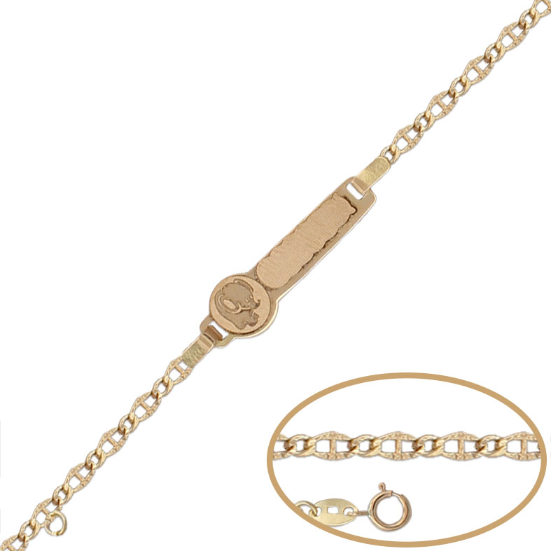 PULSERA ELEFANTE ORO 18KL - 13CM