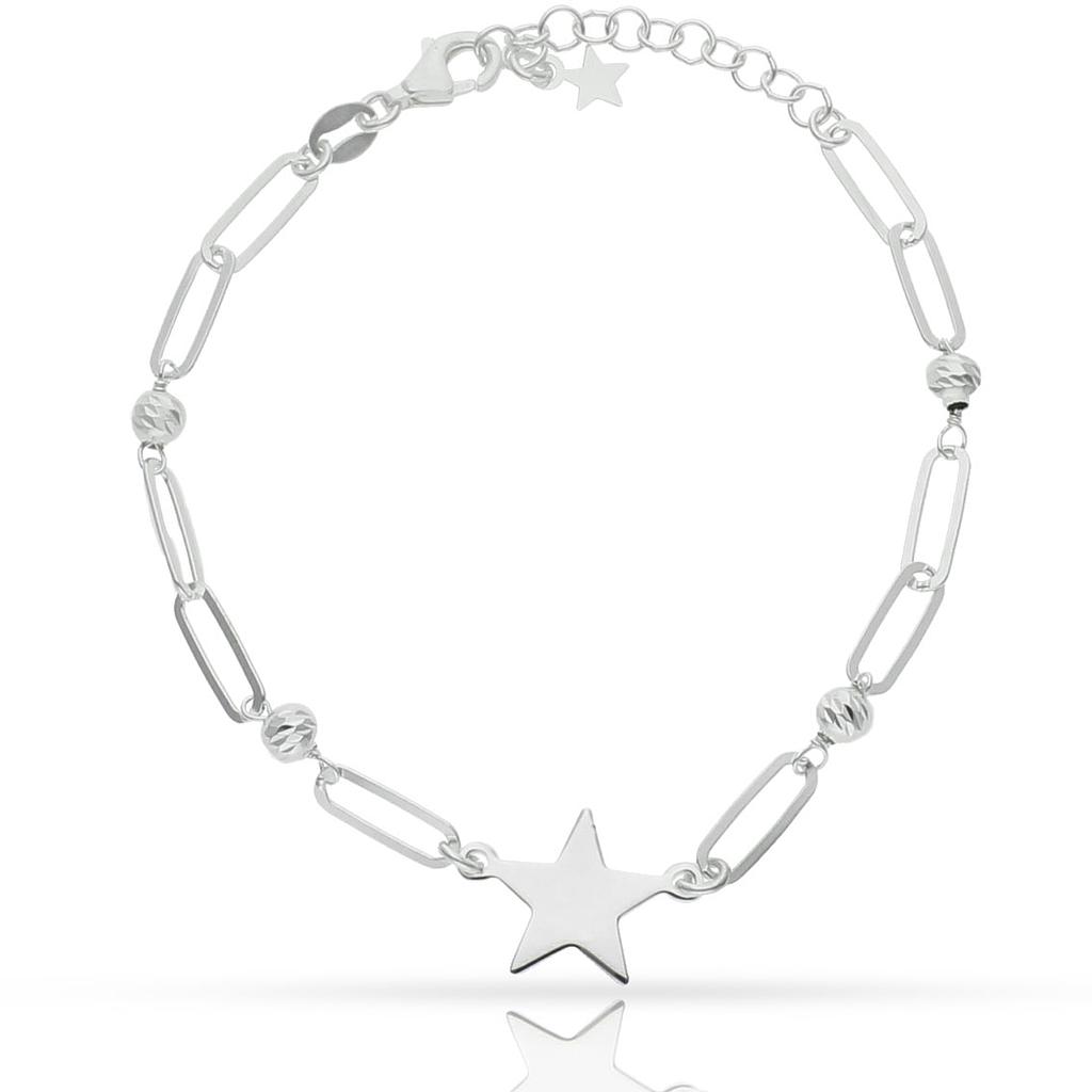 PULSERA ESTRELLA + BOLAS PLATA 925MM (copia)