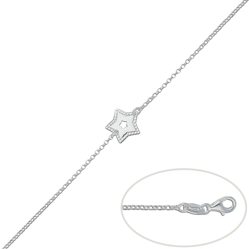 PULSERA ESTRELLA PLATA 925MM