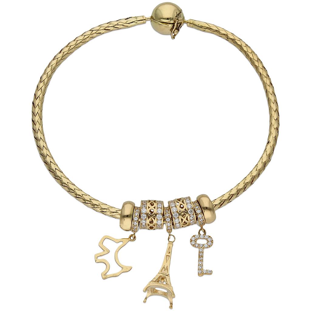 PULSERA FLEXIBLE ORO 18KL - TU VIDA