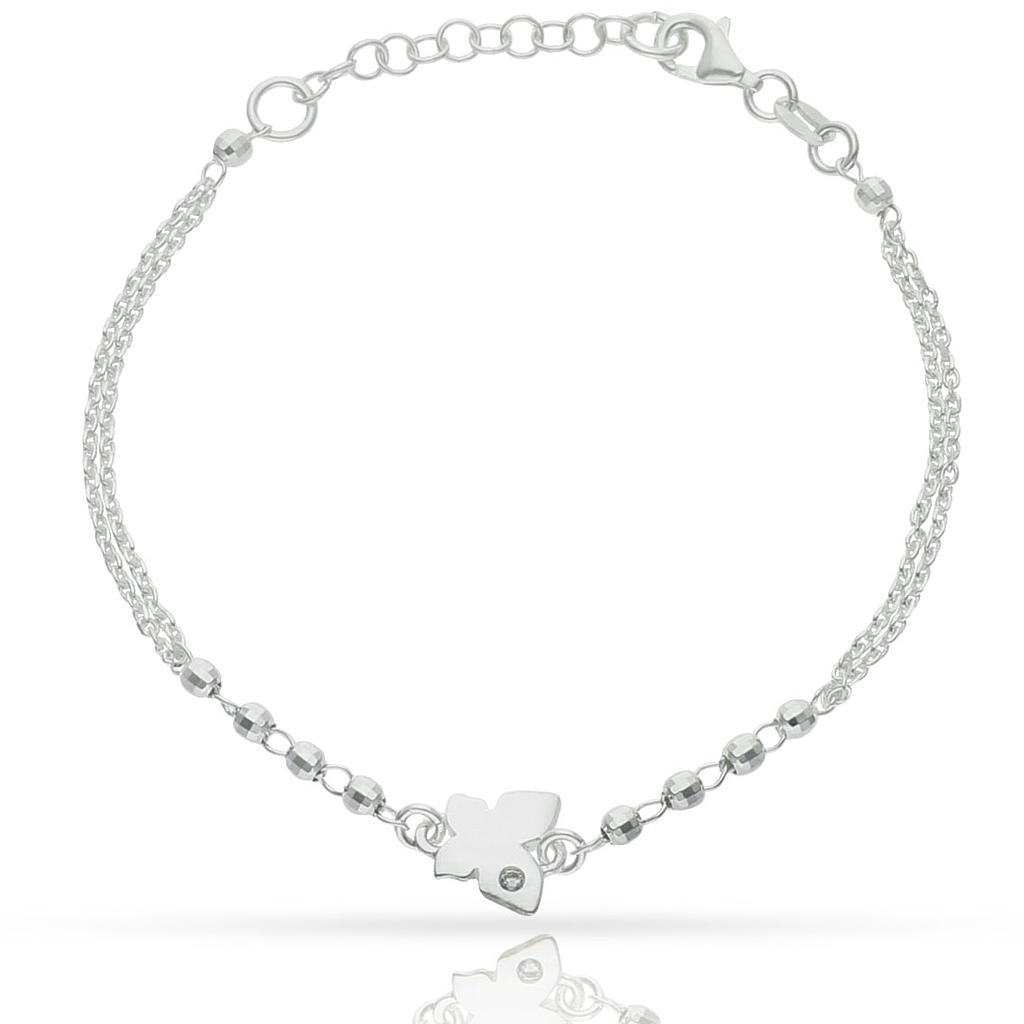 PULSERA FLOR + BOLAS PLATA 925MM (copia)