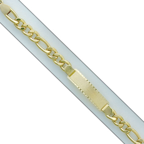 PULSERA HUECA 3x1 PLACA ORO 18KL