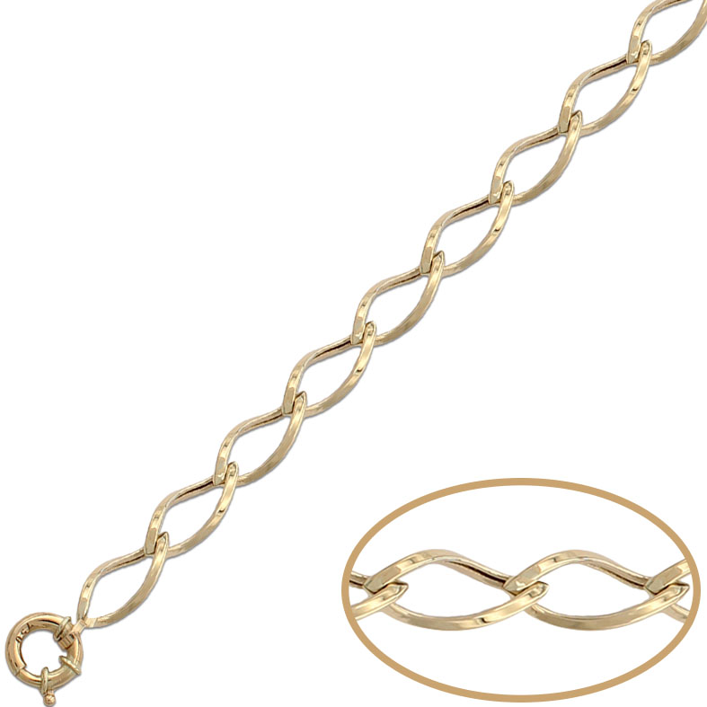 PULSERA HUECA ORO 18KL