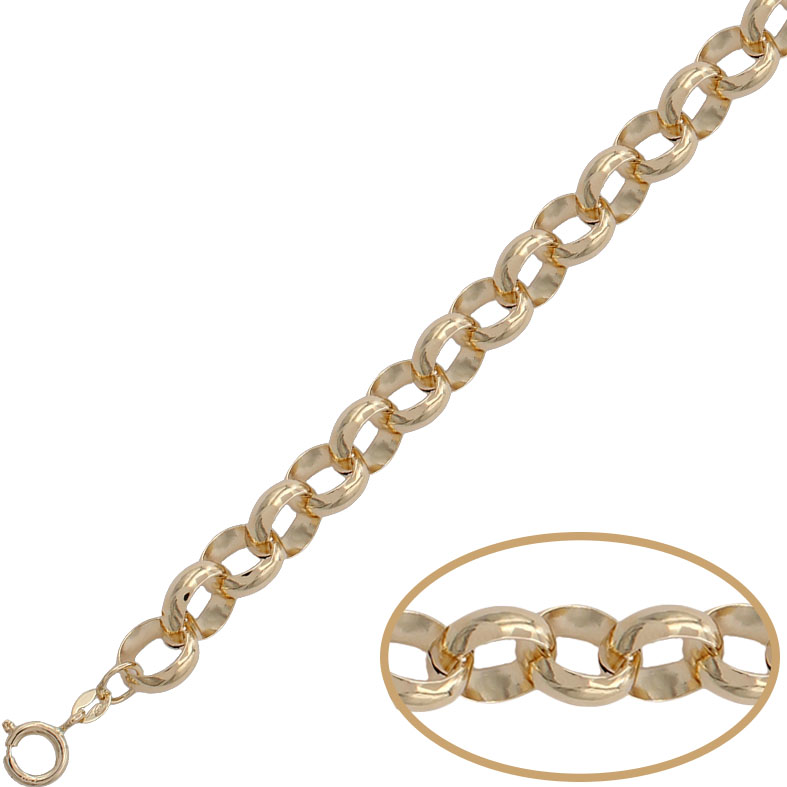 PULSERA HUECA ROLOT ORO 18KL - 10MM