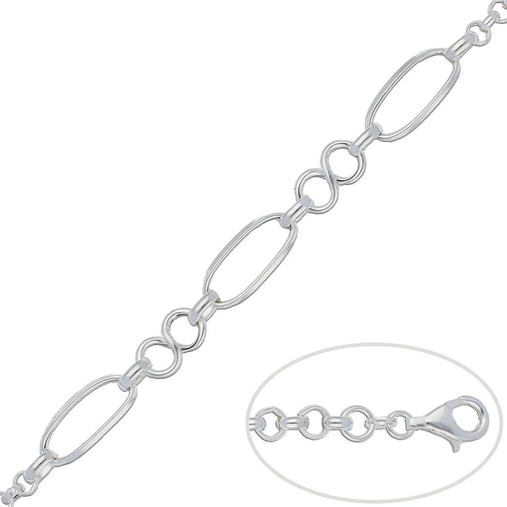 PULSERA INFINITOS PLATA 925MM