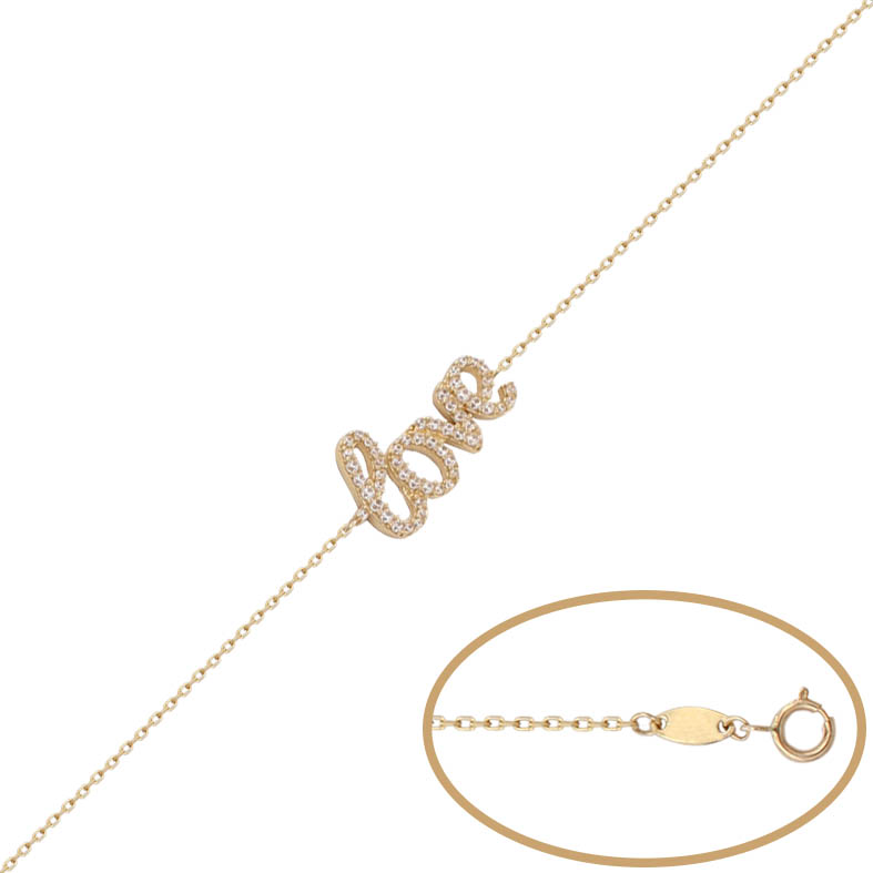 PULSERA LOVE ORO 18KL CIRCONITAS