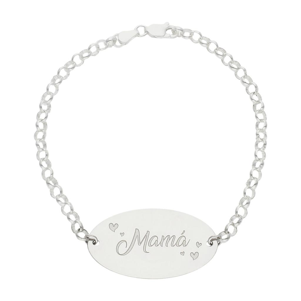 PULSERA MAMA PLATA 925MM