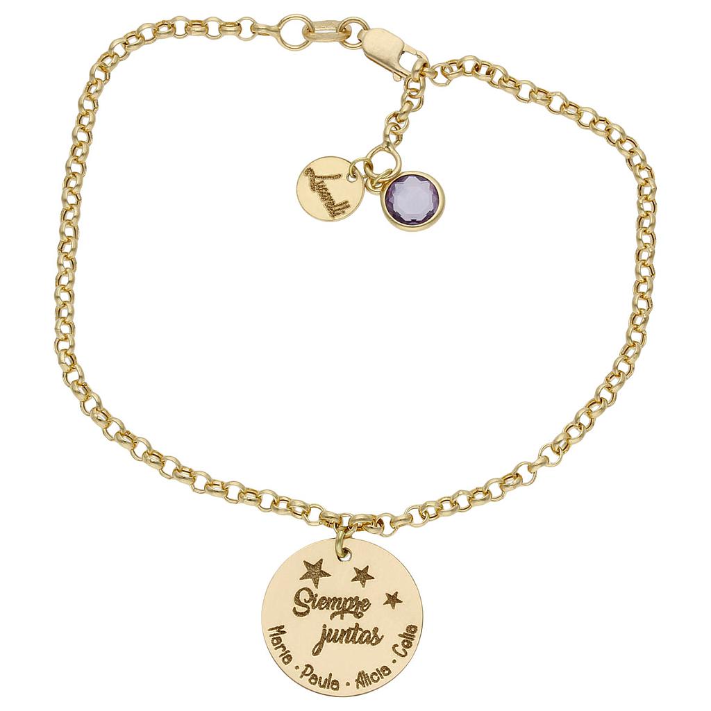 PULSERA MI HISTORIA AMIGAS ORO 18KL